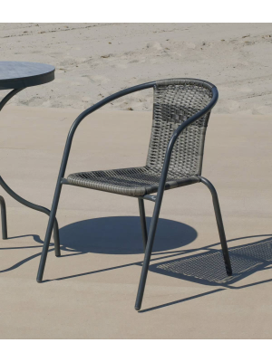 Pack de 4 sillones jardín apilables de acero