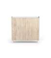 Recibidor zapatero 2 puertas modelo 526 acabado blanco/roble claro, 87 cm (alto) x 90 cm (ancho) x 25.5 cm (prof.)