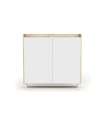 Recibidor zapatero 2 puertas modelo 526 acabado roble claro/blanco, 87 cm (alto) x 90 cm (ancho) x 25.5 cm (prof.)