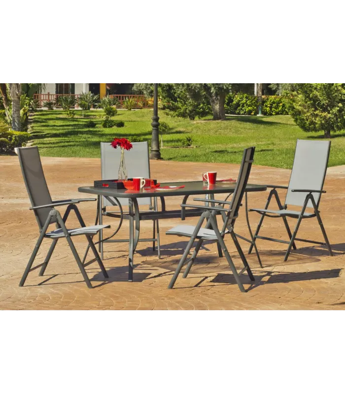 Pack de 2 sillones apilables para jardín