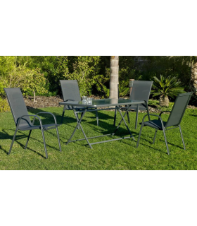 HVA Conjuntos de mesa e poltrona Conjunto de mesa + 4 poltronas