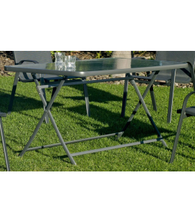 Table de terrasse de jardin pliante en acier Cordoba-140