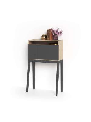 Mesa estudio Mod-630 roble/grafito, 39x75x117 cm