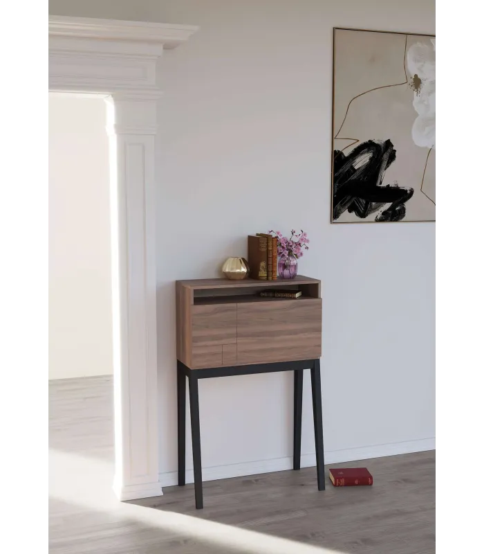 Mesa estudio Mod-630 en nogal, 39x75x117 cm