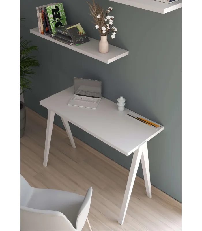 Mesa estudio Mod-629 blanca, 47x107x78 cm