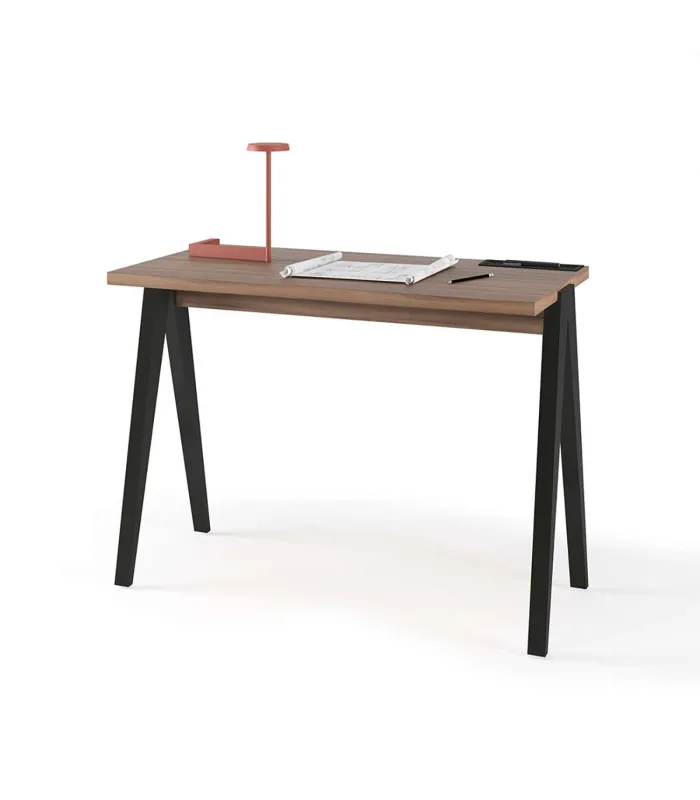 Mesa estudio Mod-629 nogal/negro, 47x107x78 cm