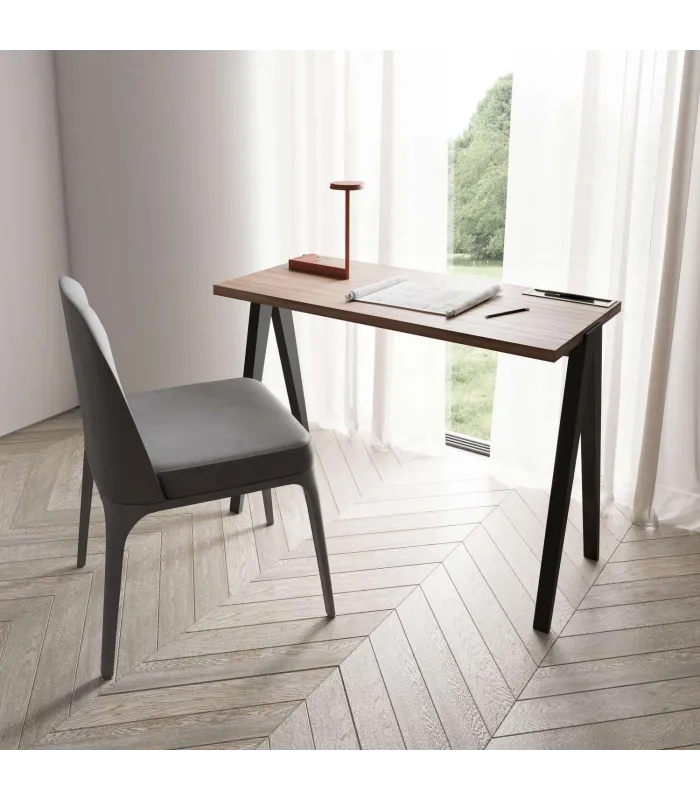 Mesa estudio Mod-629 nogal/negro, 47x107x78 cm