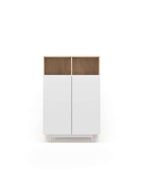 Mueble auxiliar 603-1 roble/blanco, 110x90x34cm