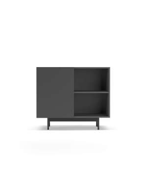 Mueble auxiliar 601-2 en grafito, multifuncional.