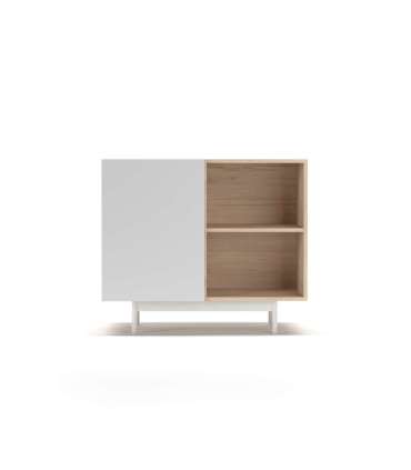 Sapateiro dobrável em carvalho e branco