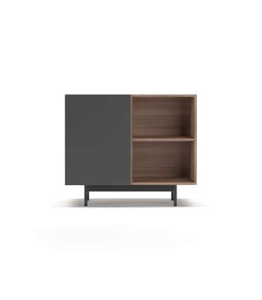 Mobiliário auxiliar 601-2 em noz/grafita multifuncional