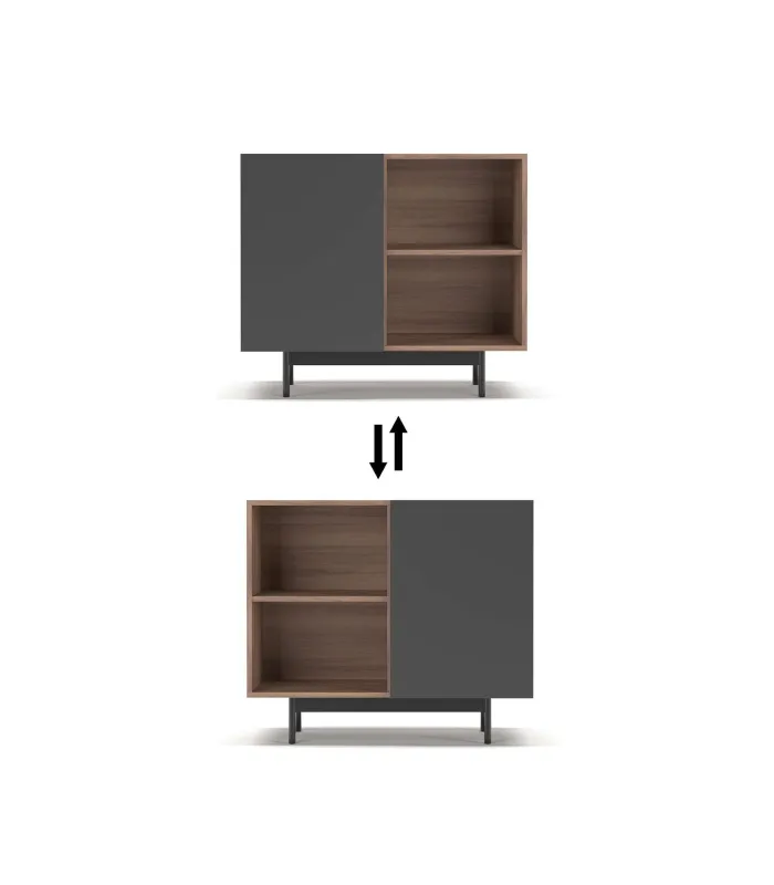 Mueble auxiliar 601-2 nogal/grafito para tu hogar