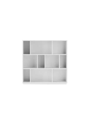 Estantería blanca de 3 alturas y 10 compartimentos