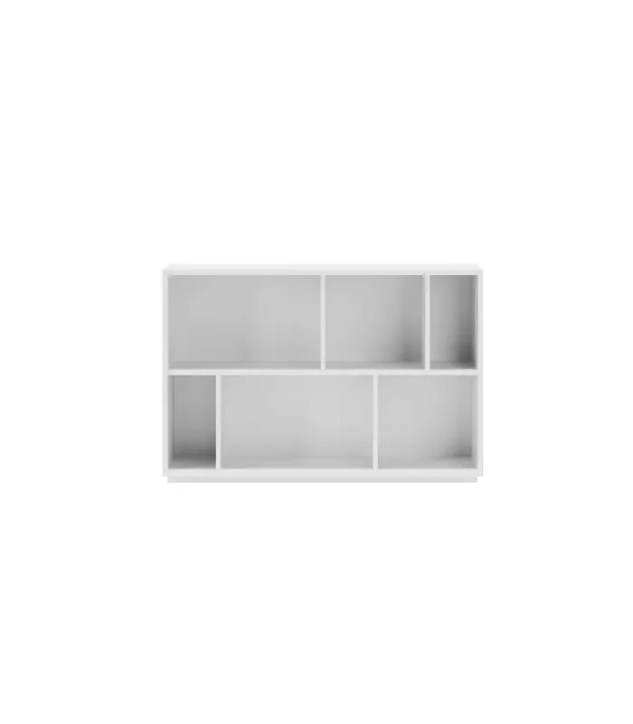 Estantería blanca de 2 alturas y 6 compartimentos