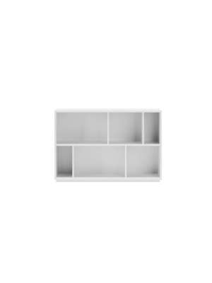 Estantería blanca de 2 alturas y 6 compartimentos