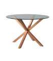 copy of Table ronde Bob en finition blanche et pieds en bois 75 cm(hauteur)100 cm(largeur)100 cm(longueur)