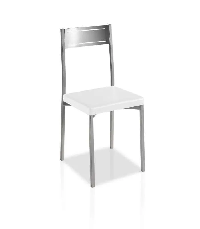 Pack de 4 sillas de comedor tapizadas blancas