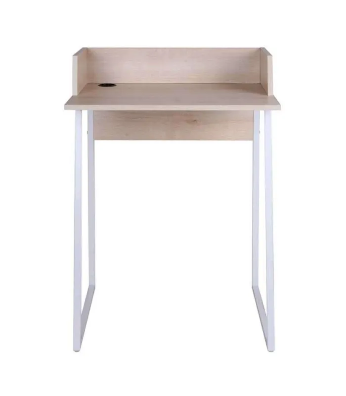 Mesa de estudio roble/blanco, 84x60x48 cm