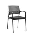 Pack de 4 sillas confidente acabado negro, 55 cm(ancho) 85 cm(altura) 55cm(fondo)