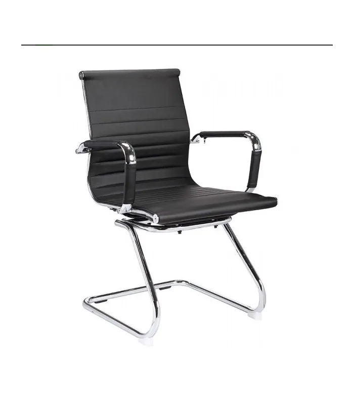 Pack de 2 sillas confidente negro, piel sintética