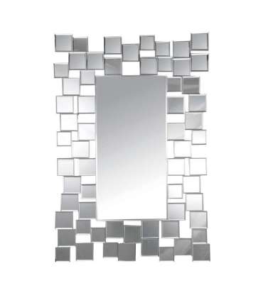 HISPANO HOGAR Espejos Espejo moderno rectangular en color plata