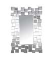 Espelho rectangular moderno na cor prata 61 cm(largura) 90 cm(altura) 2 cm(profundidade)