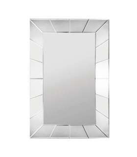 Miroir rectangulaire moderne en finition argentée 60 cm