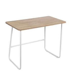 Table de bureau avec pieds métalliques en finition blanche 76