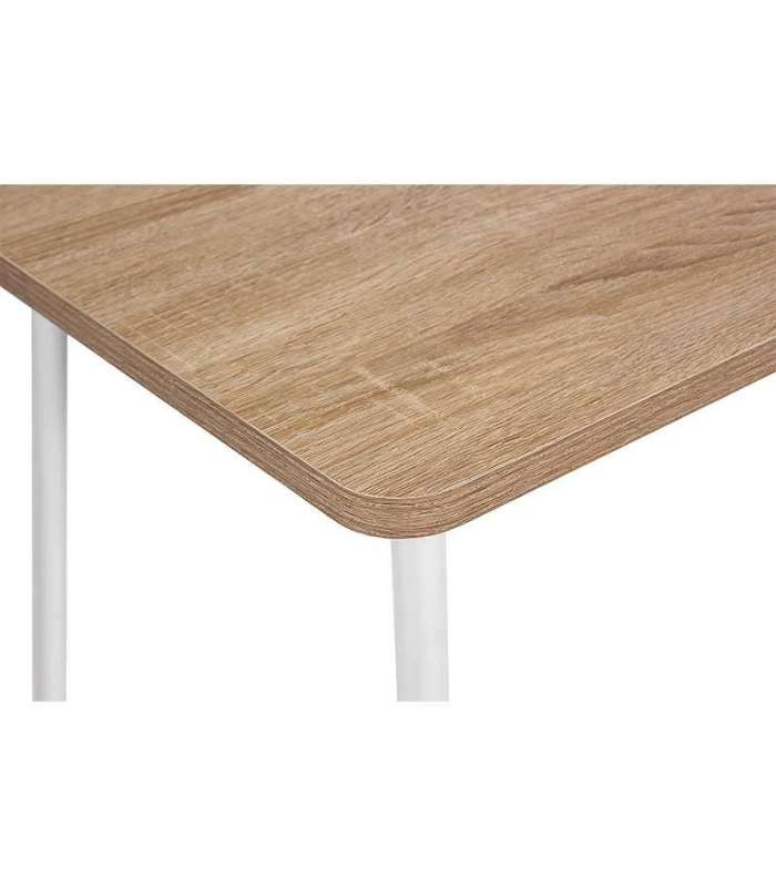 Table de bureau avec pieds métalliques en finition blanche 76