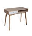 Mesa despacho moderna acabado roble/blanco,, 78 cm(alto)90 cm(ancho)45 cm(largo)