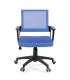 Chaise pivotante de bureau bleue 58 cm (largeur) 83/93 cm