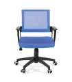 Cadeira de escritório giratória azul 58 cm (largura) 83/93 cm (altura) 64 cm (profundidade)