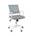 Cadeira giratória cinza, 58cm (largura) 83/93cm (altura) 64cm (fone).