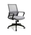 Cadeira de escritório moderna, design moderno, giratória, elevatória, acabamento cinzento, 113-123 cm (altura) 60 cm (largura) 6