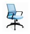 Cadeira de escritório, design moderno, giratória, cantilever, acabamento azul, 113-123 cm(altura)60 cm(largura)61 cm(comprimento