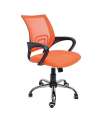 Cadeira de braços giratória de escritório, acabamento laranja, 57 cm (largura) 88/98 cm (altura) 63 cm (profundidade)