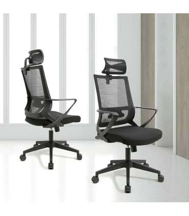 Rising swivel office chair synthetic leather