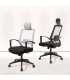 Chaise pivotante de bureau avec finition noire/grise 63