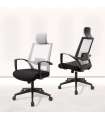 Chaise pivotante de bureau avec finition noire/grise 63 cm(largeur) 117-124 cm(hauteur) 51cm(profondeur)