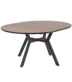 cópia de Kesia Retangular Dining Table PDT-061 acabamento em carvalho/preto, 76cm(altura) 160cm(largura) 90cm(profundidade)