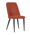 Pack de 4 sillas Furia tapizada en textil color teja, 87cm(alto) 47cm(ancho) 50cm(largo)