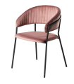 copy of Alba chair upholstered in synthetic leather various colors.