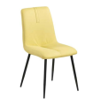Pack de 4 sillas Timer DC-1969 tapizado textil amarillo, 89cm(alto) 45cm(ancho) 55cm(largo)