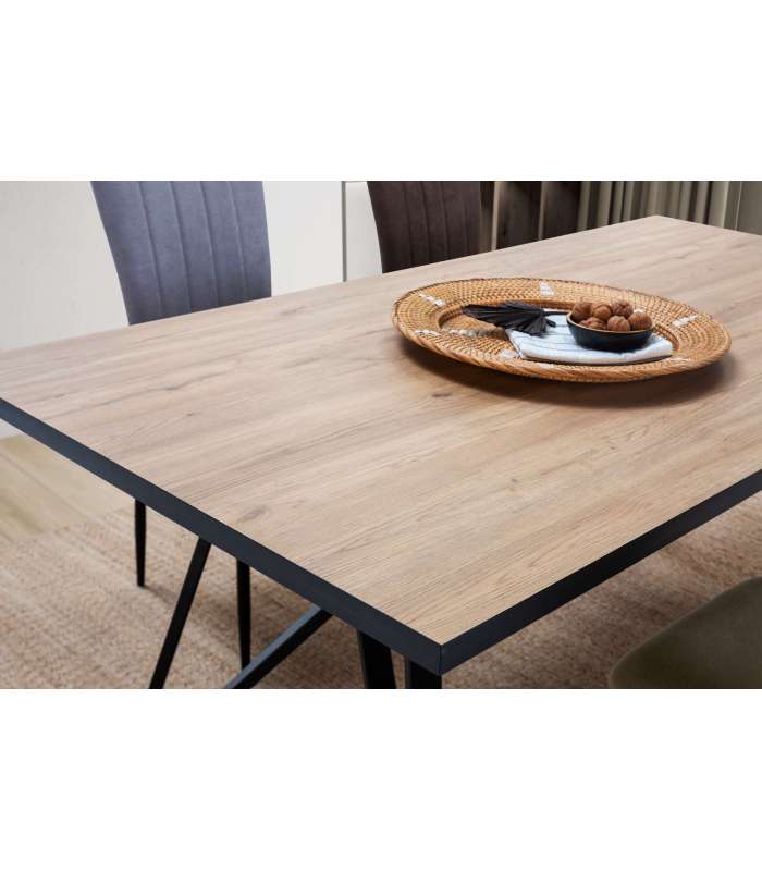 MKRIC Mesas de cocina fijas Mesa comedor rectangular DANIEL en