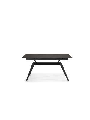 Mesa comedor extensible negra, diseño moderno y elegante