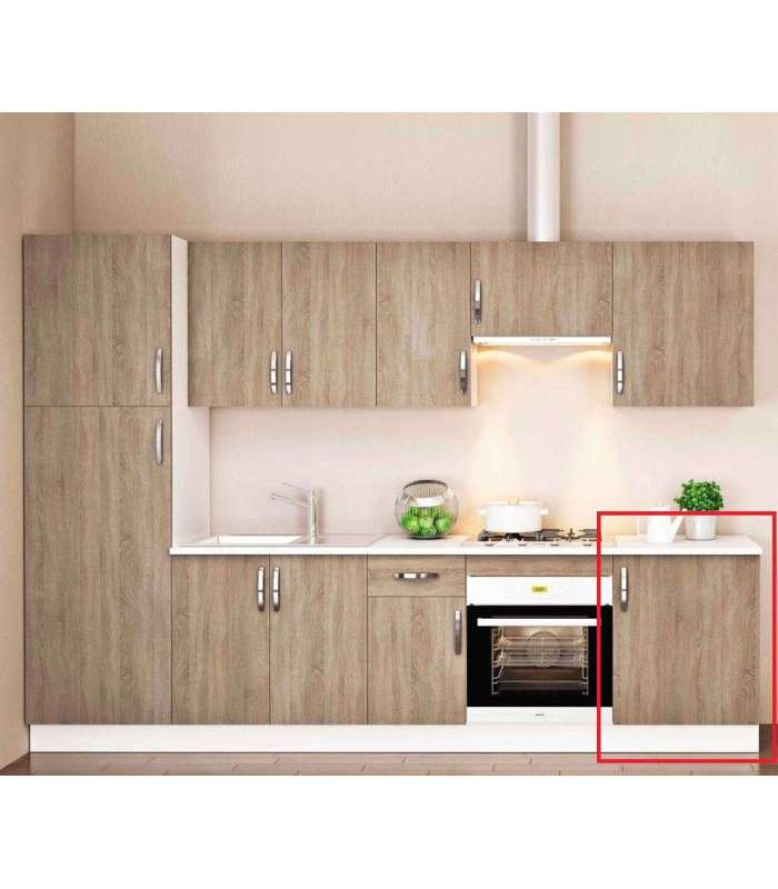 MD BLOCK Modelo Kit-Kit Mueble cocina con una puerta en roble.