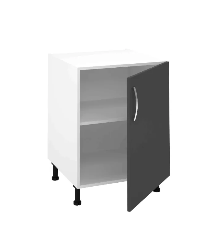 Mueble cocina gris parís 83x60x58 cm con puerta