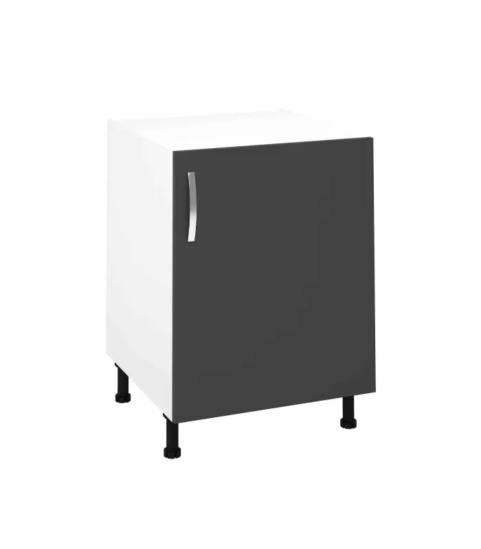 Mueble cocina gris parís 83x60x58 cm con puerta