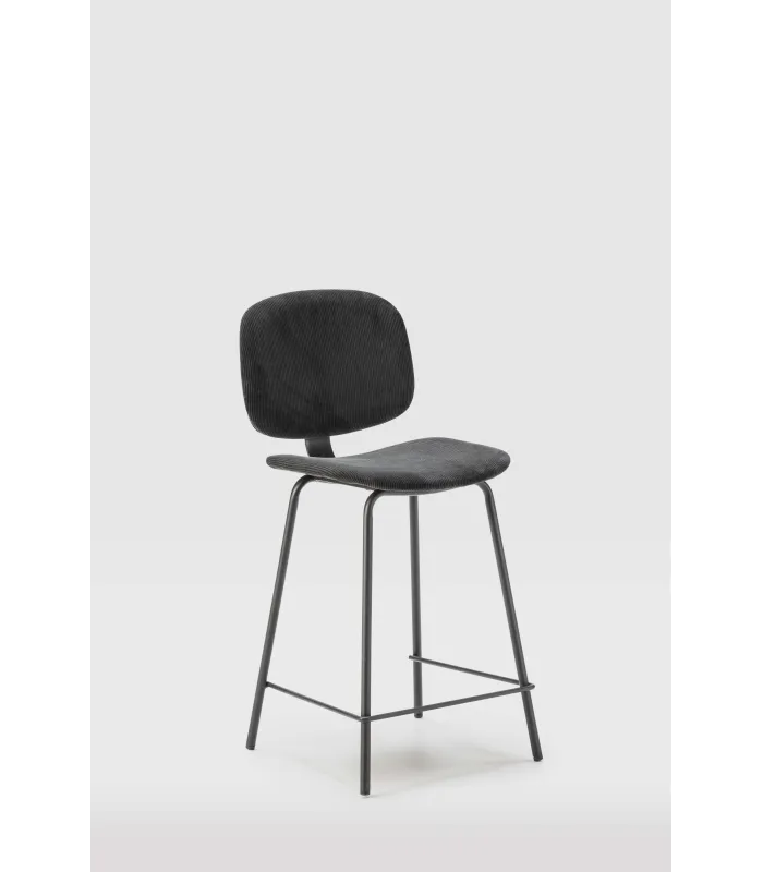 Pack de 2 taburetes MARIO en negro, diseño moderno