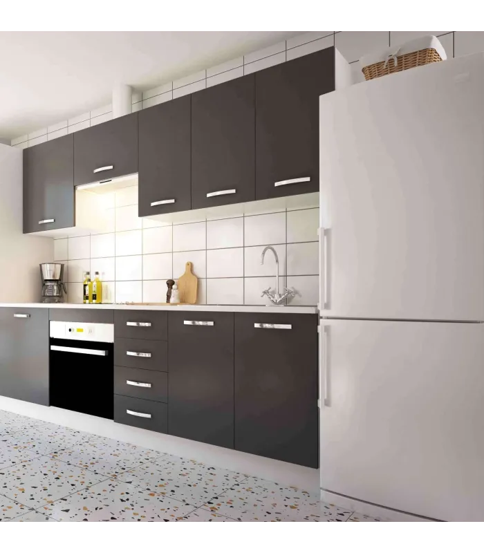 Cocina completa KIT-KIT NEW 240 cm gris elegante